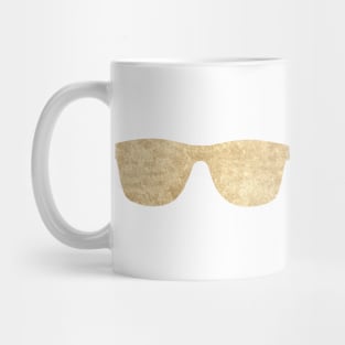 Sunglasses - golden faux foil Mug